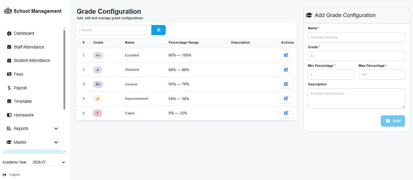 Student Dashboard Screenshot