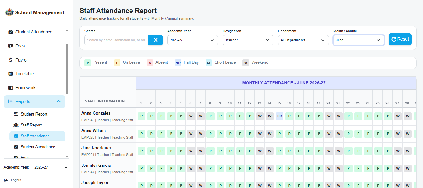 Student Dashboard Screenshot