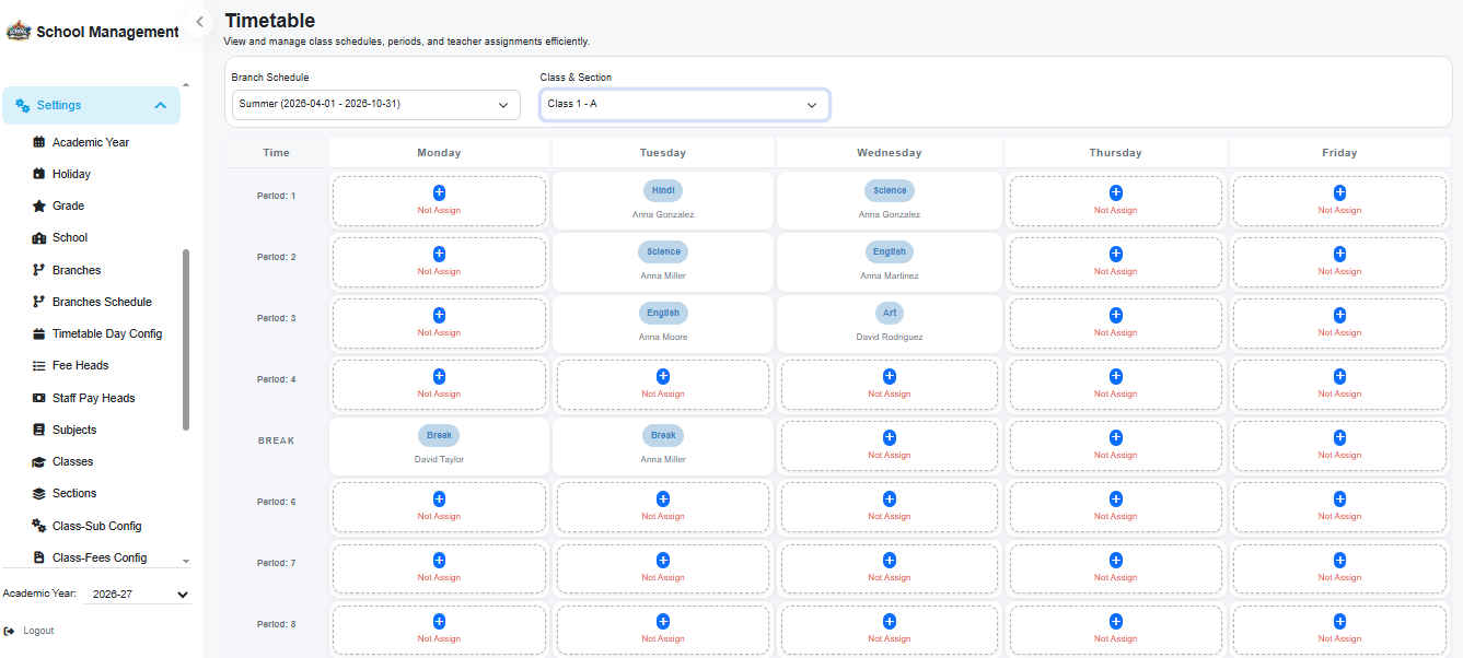 Student Dashboard Screenshot